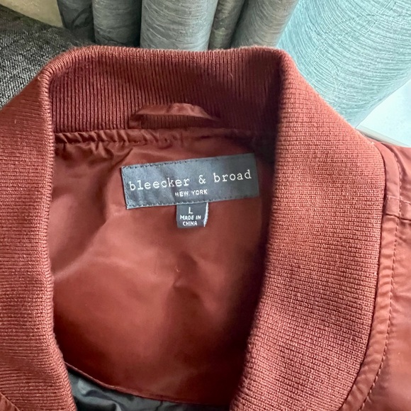 Retro-style Bomber jacket in Rust/Burnt Orange, unisex, men’s size Large - Picture 2 of 10